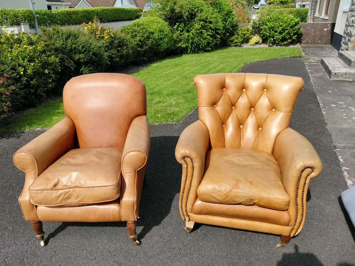 Leather Armchairs - Image 1