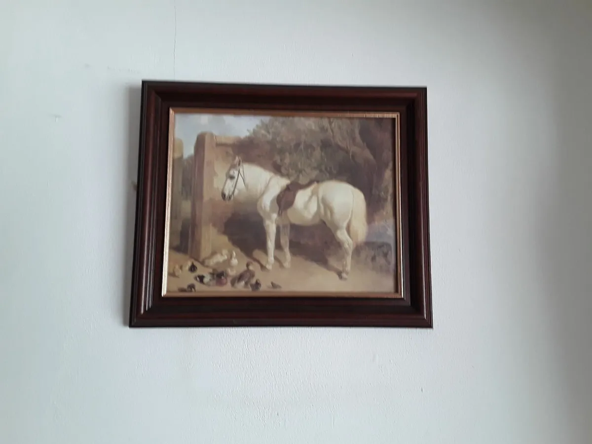 Lovely picture of a horse and a barn - Image 1