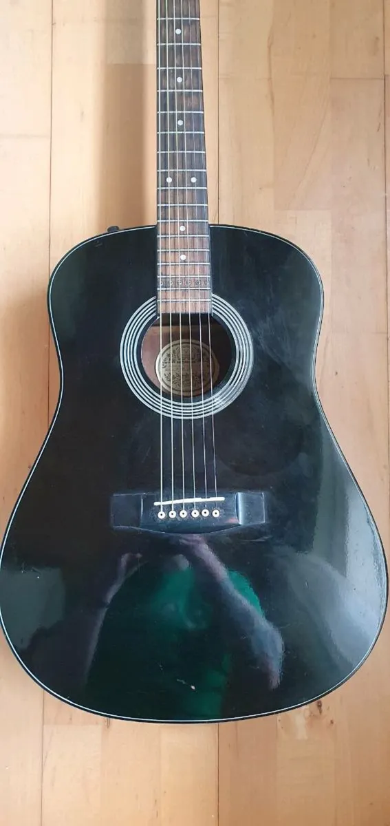1980s Hondo semi acoustic guitar H124EB - Image 2