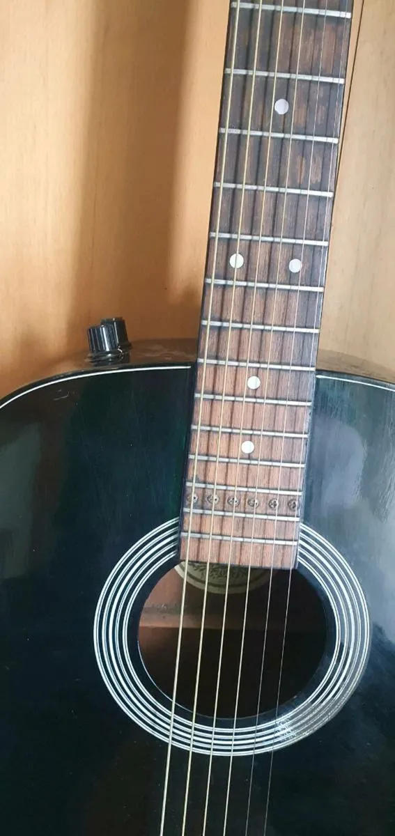 1980s Hondo semi acoustic guitar H124EB - Image 4