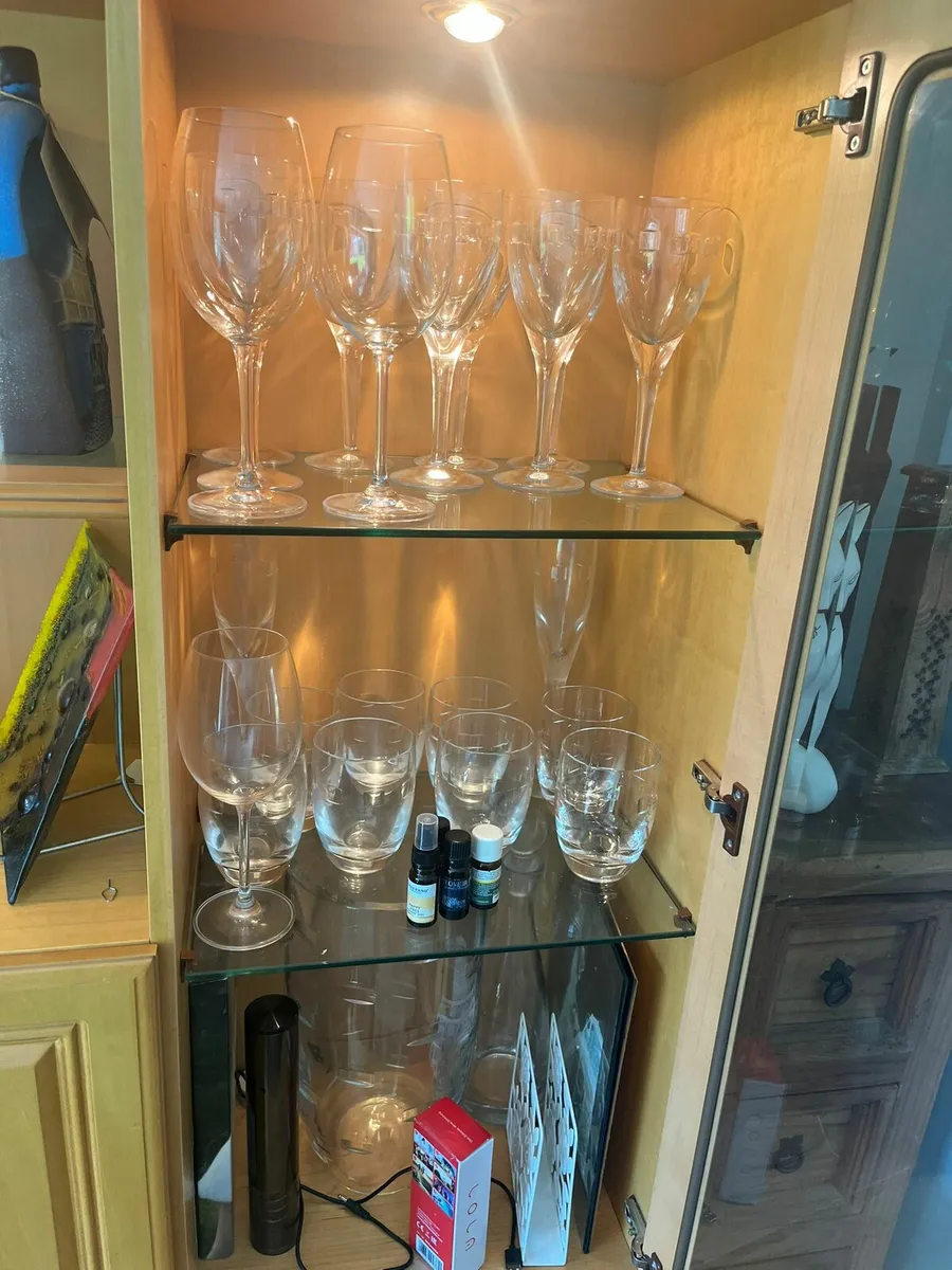 Glass cabnit + Side board - Image 2