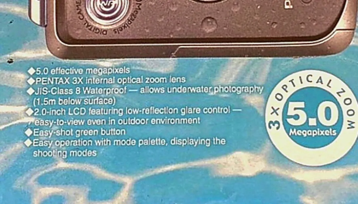 New Waterproof Pentax Zoom Camera OptioWP - Image 2
