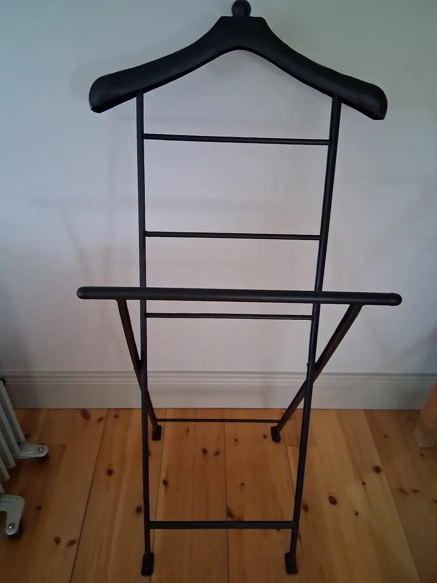 Wrought Iron Black Valet Stand