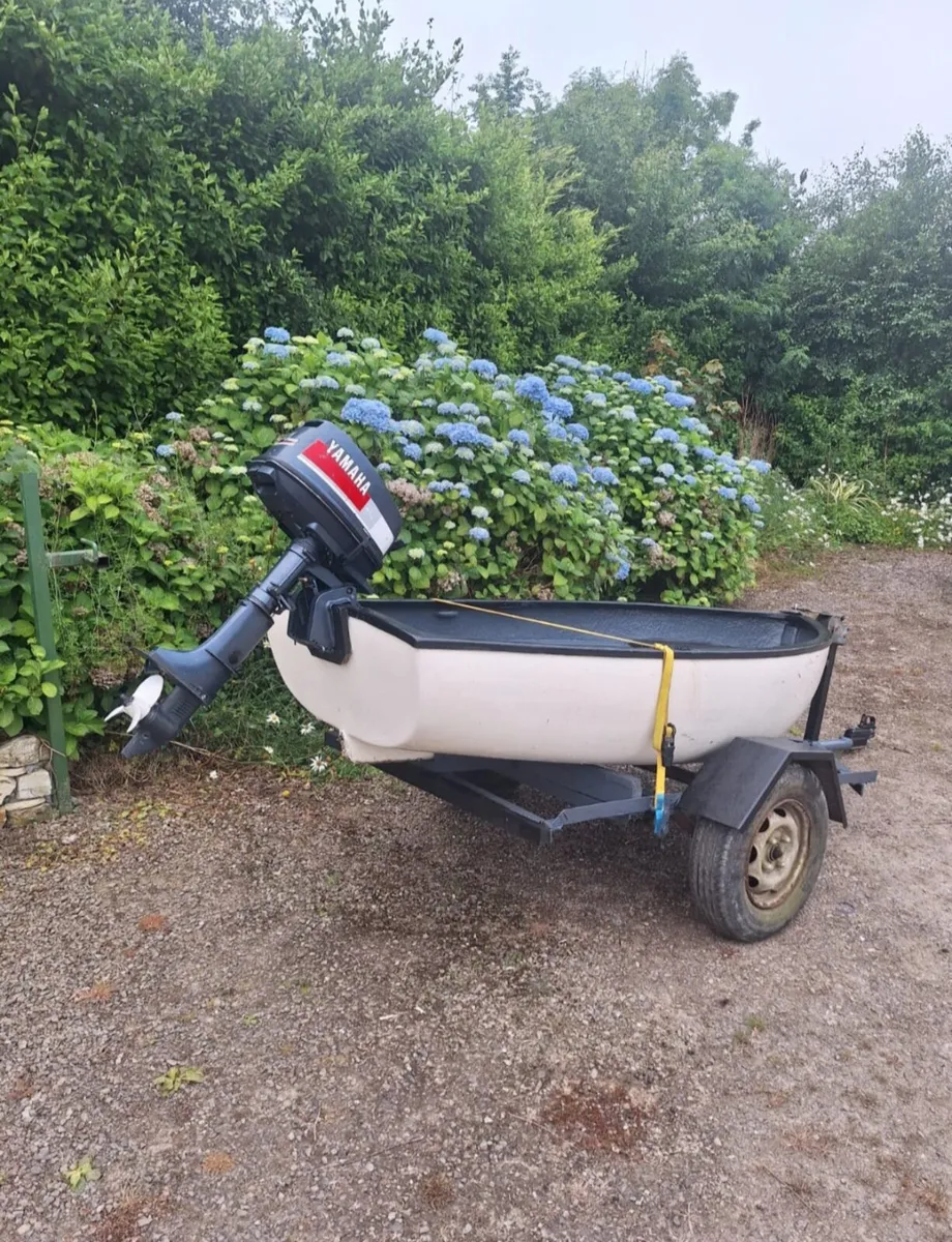 8ft Punt with Trailer + Yamaha 4HP Outboard - Image 2