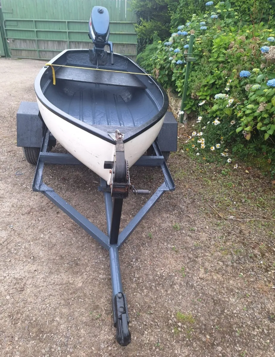 8ft Punt with Trailer + Yamaha 4HP Outboard - Image 3