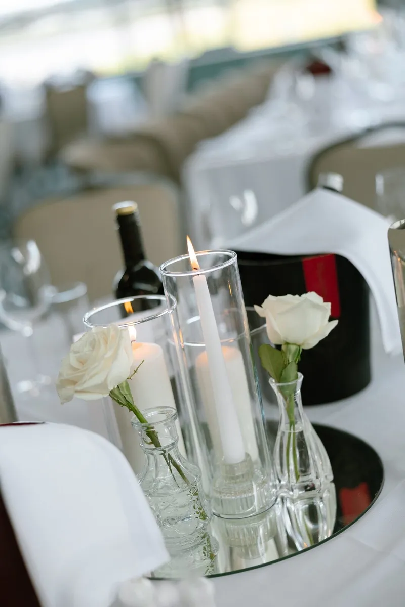 Glass candle vases - Image 4