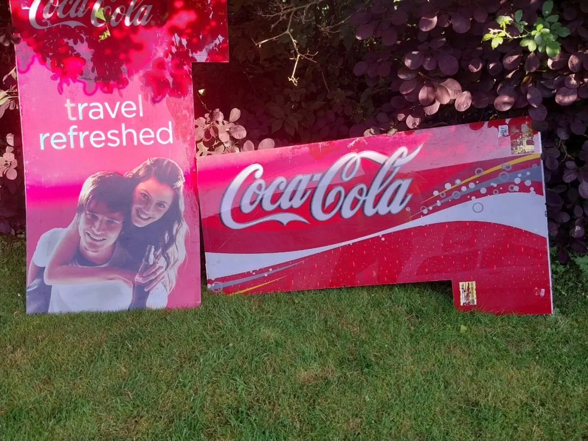 Coca Cola Signs x 2 perspex panels - Image 2