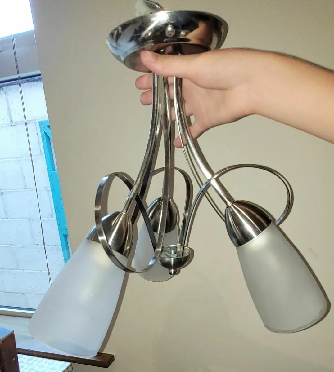 Glass & metal light fitting - Image 2