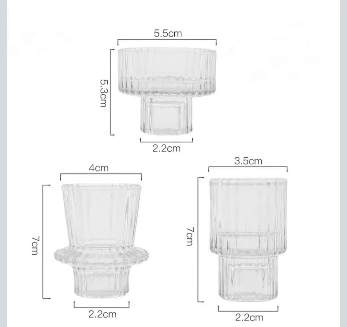 Candle stick and tea light holders - Image 1