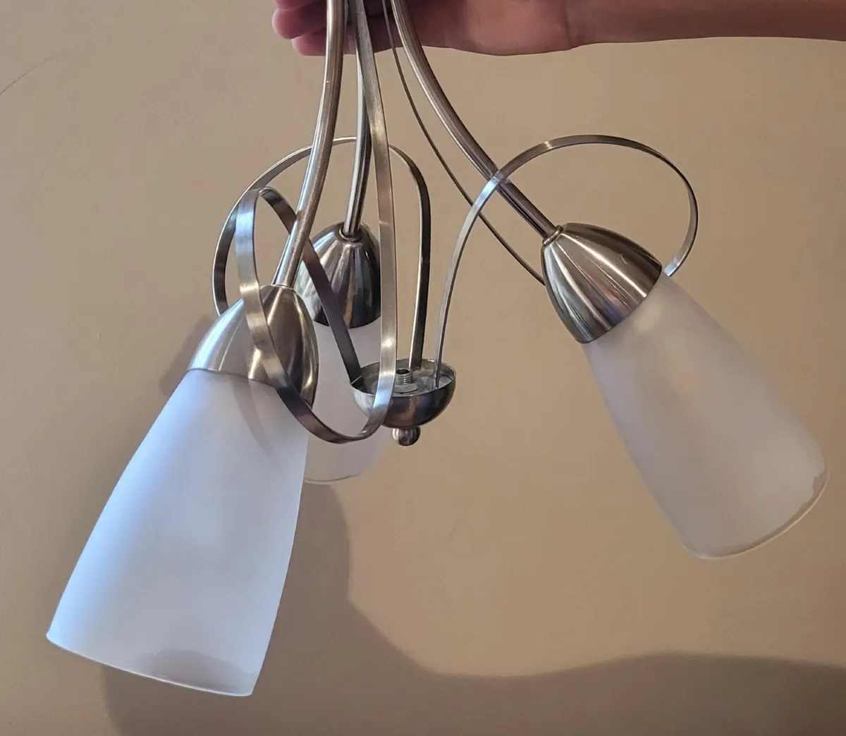 Glass & metal light fitting - Image 4