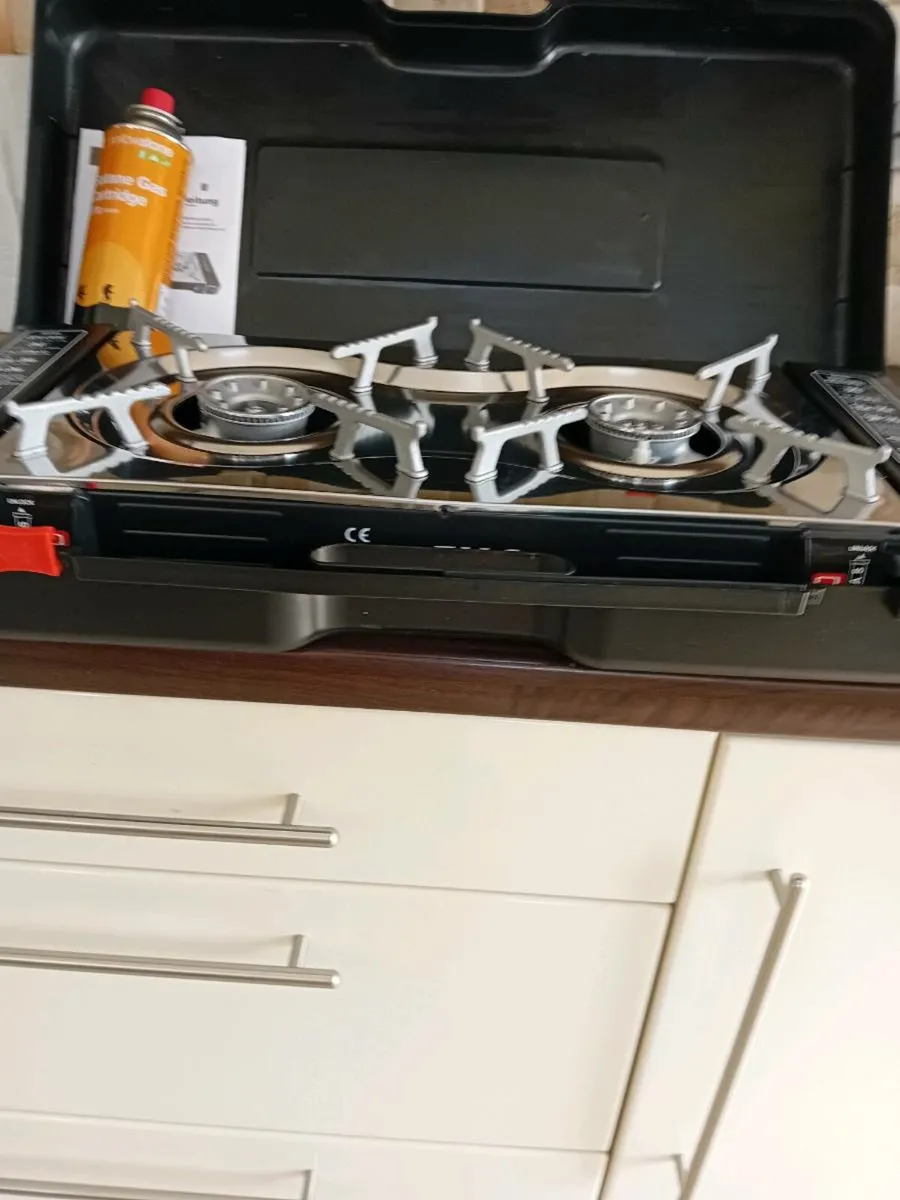 PORTABLE DOUBLE GAS COOKER NEW BOXED - Image 1