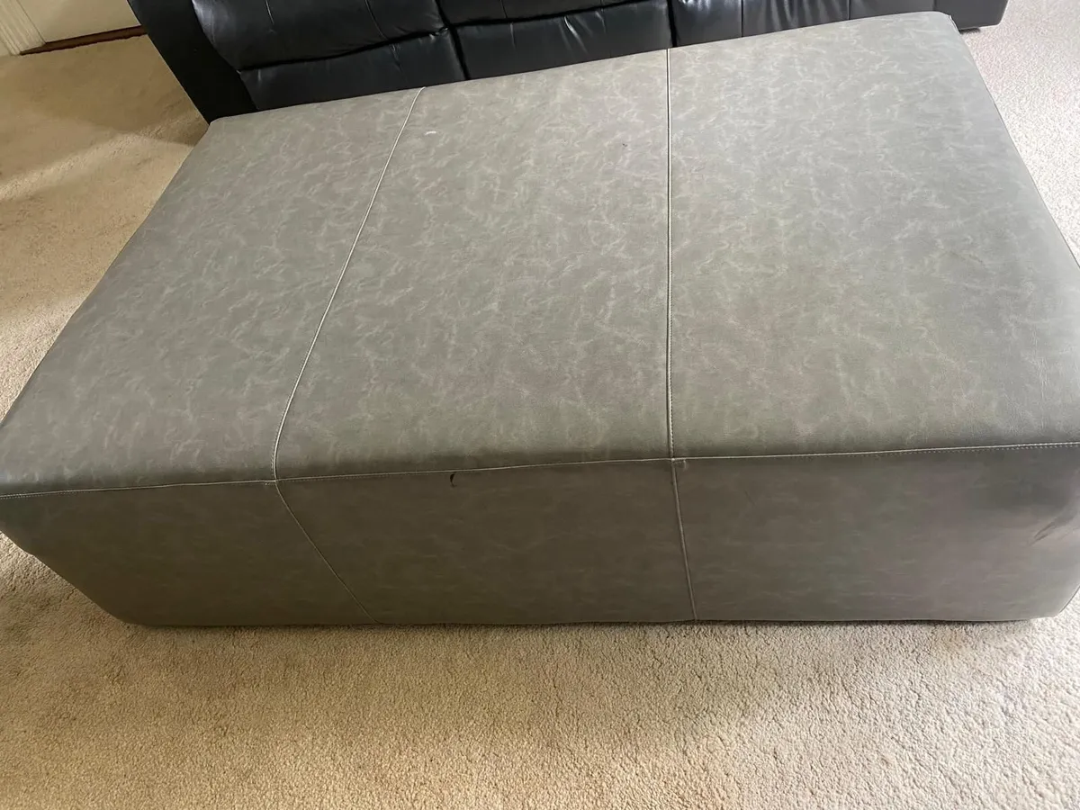 Leather Poof - Image 2