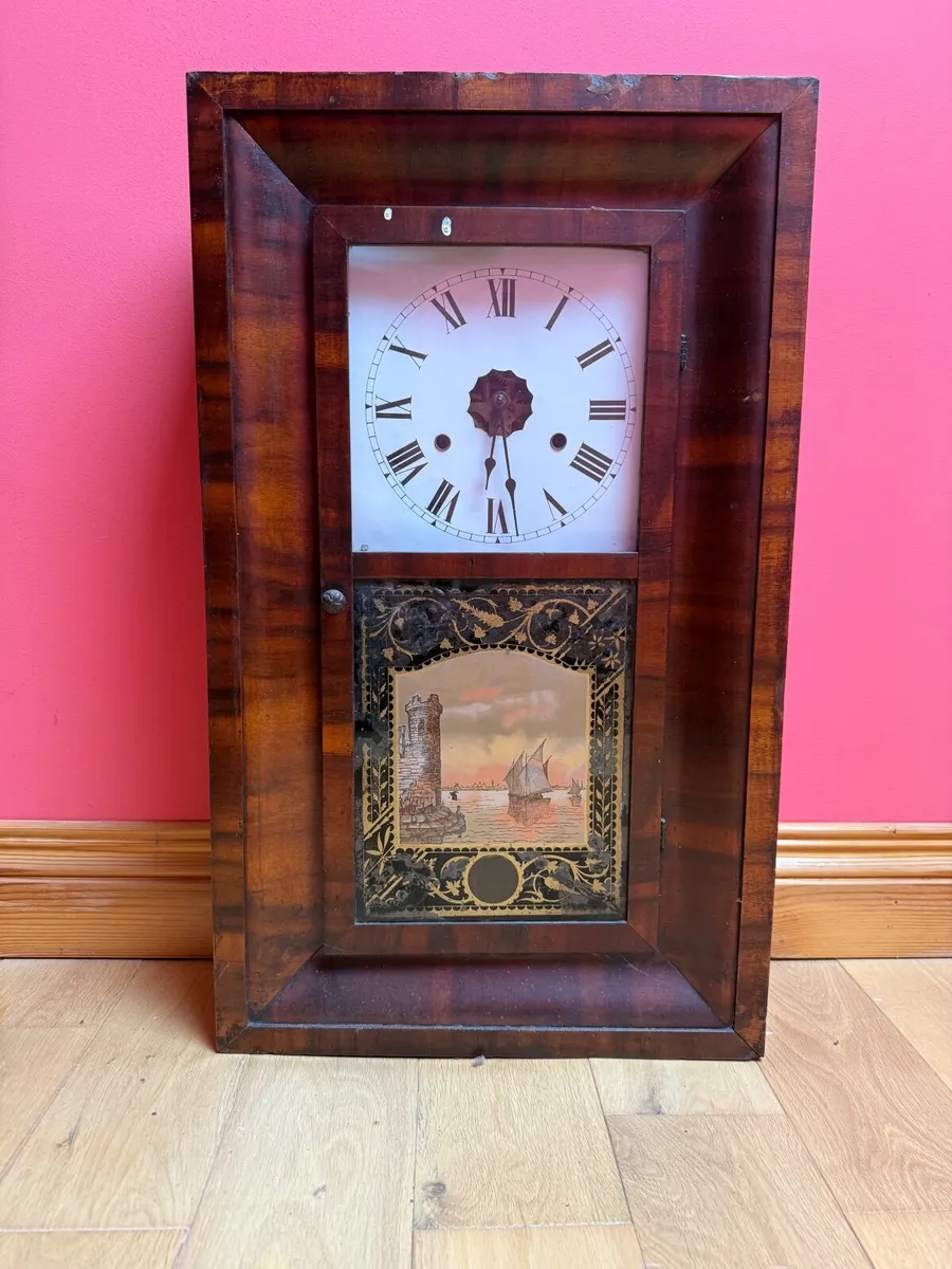 Antique American Fishbox Clock - Image 1