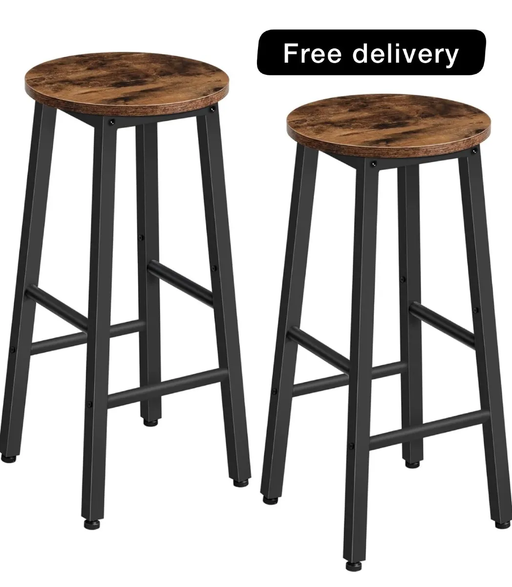 Bar Stools Set of 2, Kitchen Breakfast Bar Chiars - Image 1