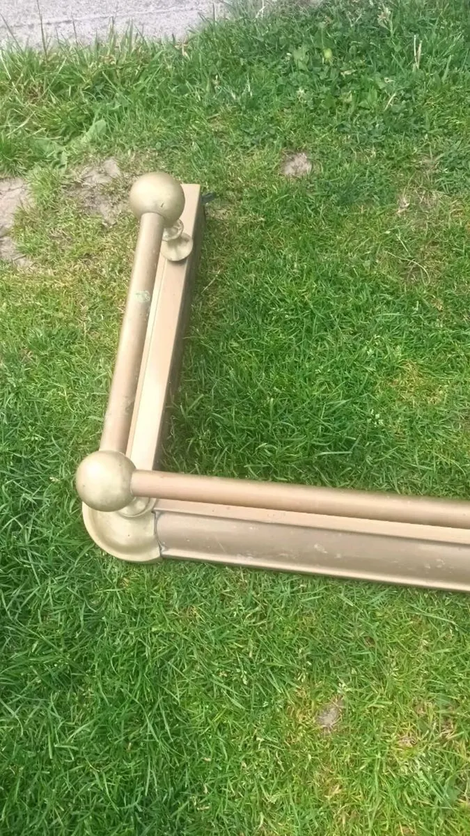 Antique brass fire surround, Dub convent, D18 - Image 3