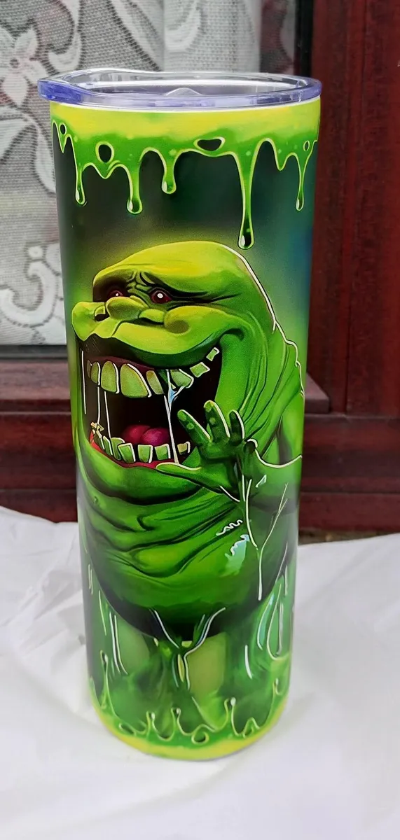 FANCY GREEN GHOST DRINKS FLASK (BRAND NEW). - Image 1