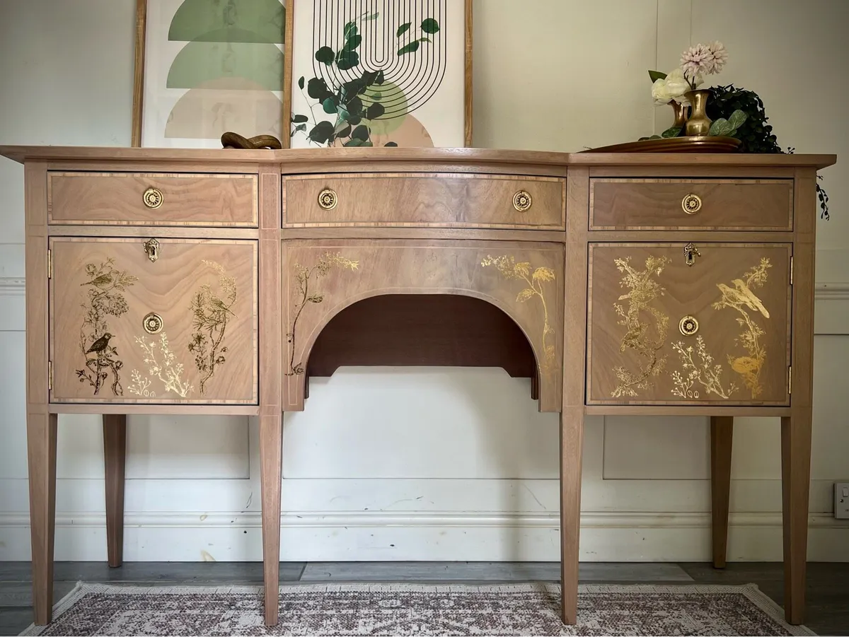 Bow Front Vintage Sideboard - Image 1