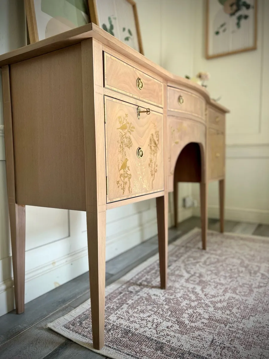 Bow Front Vintage Sideboard - Image 2