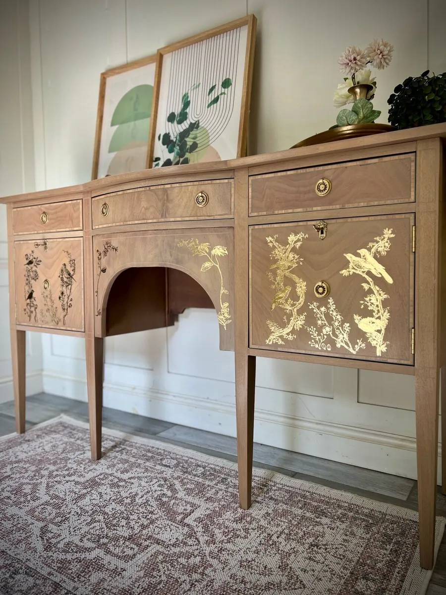 Bow Front Vintage Sideboard - Image 3