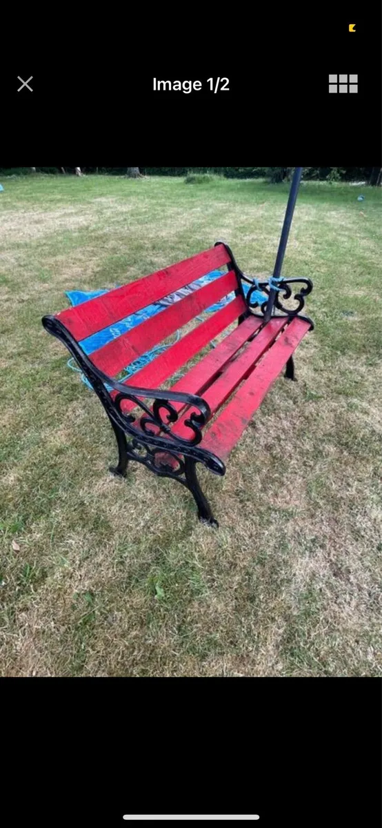 Cast iron garden bench for sale