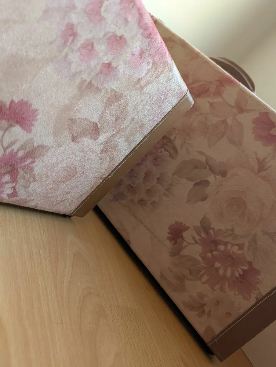 Bespoke Floral Wooden Storage Suitcases - Image 2