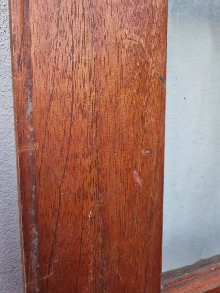 2 Hardwood Doors with glass panes - Image 2