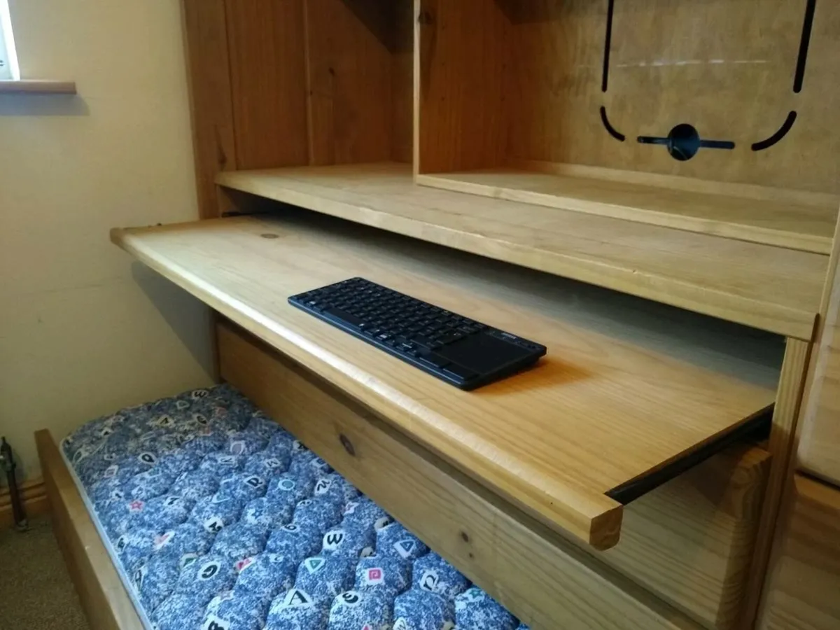 Bunk bed with Entertainment section and storage. - Image 3