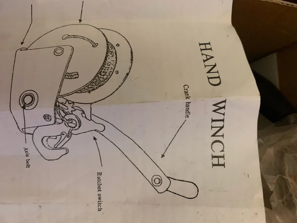 2500lb double ratchet winch - Image 2
