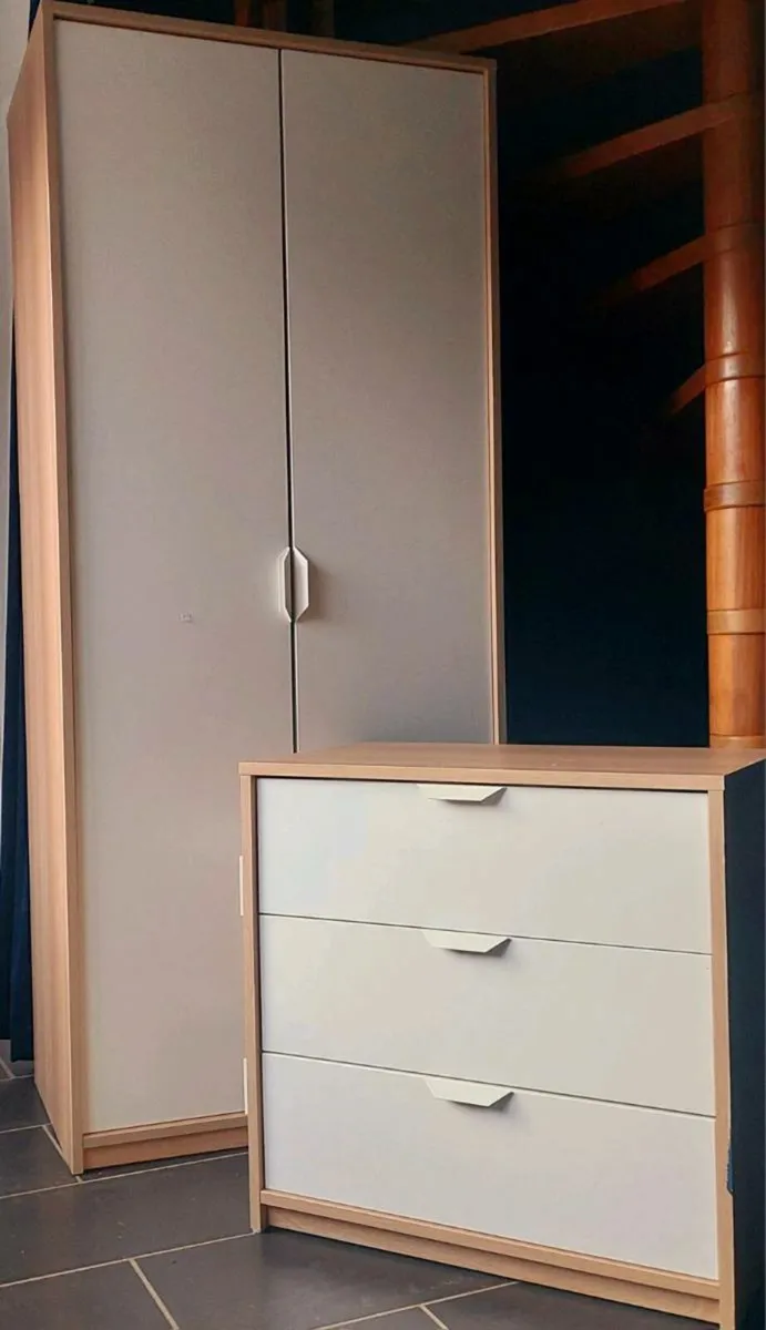 Wardrobe, drawers and locker set - Image 1