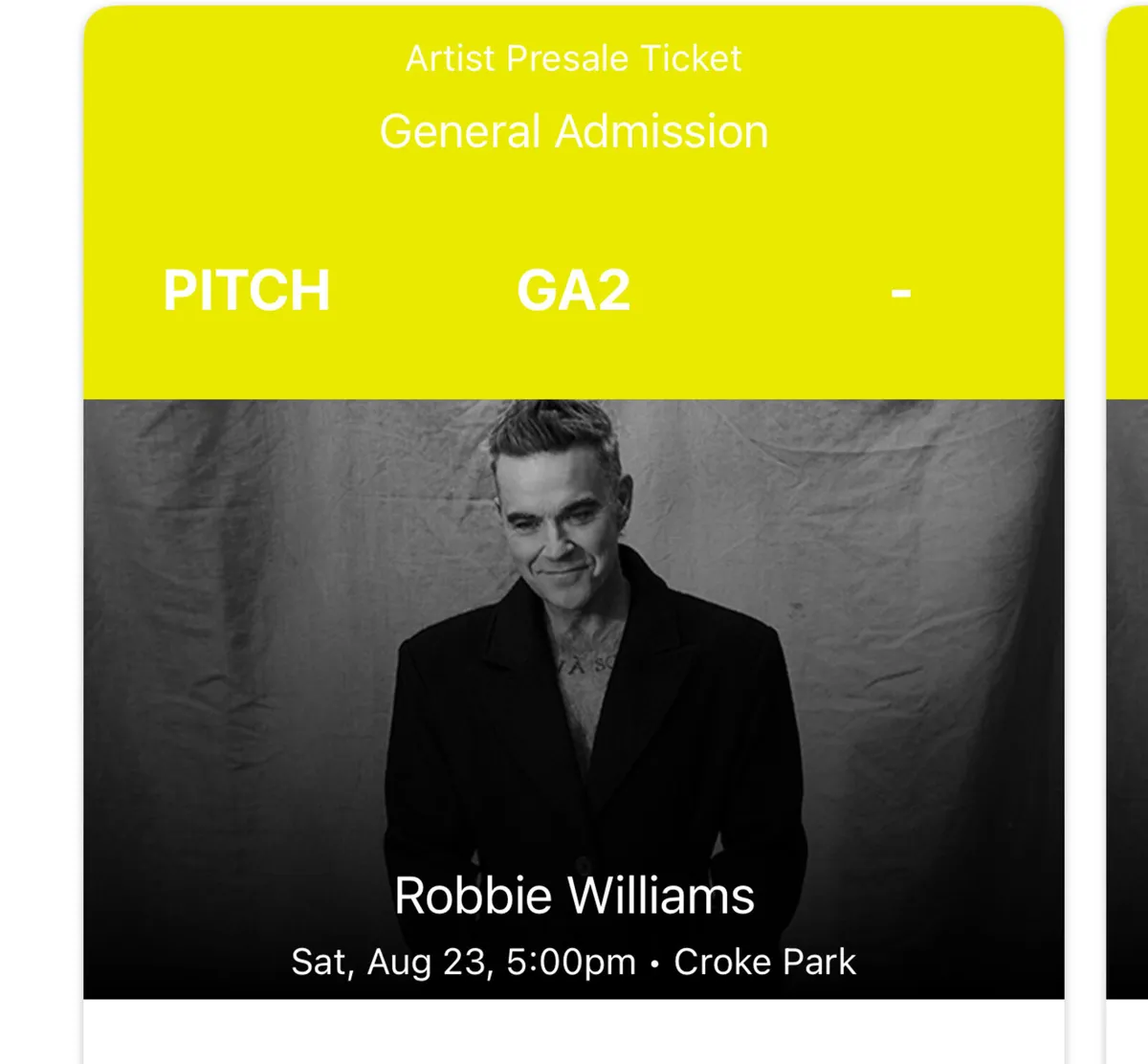 Robbie Williams Croke Park * 3