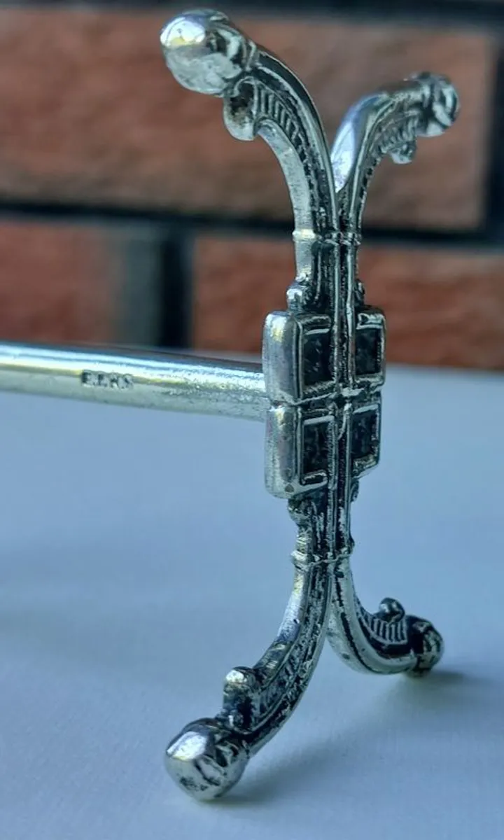 Antique Pair of Silver Plate Knife Rests - Image 3