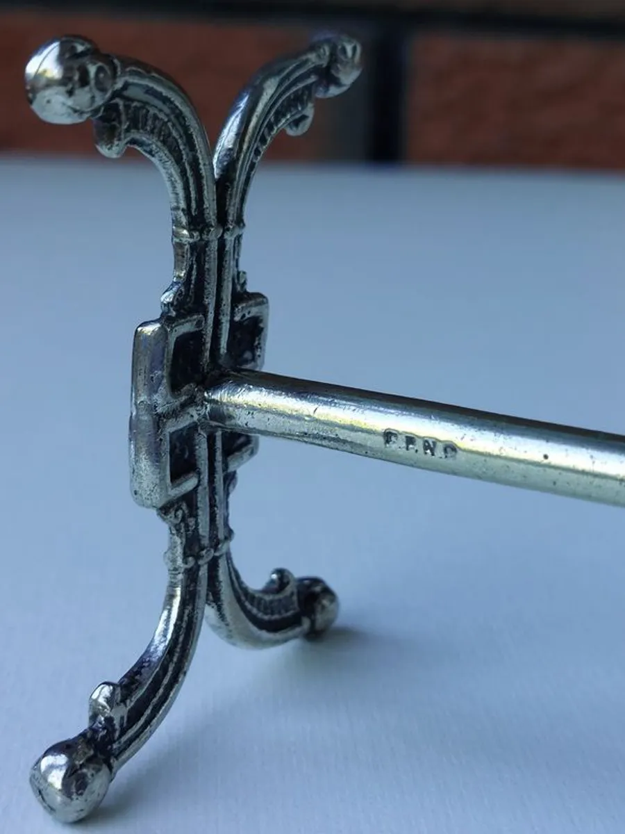 Antique Pair of Silver Plate Knife Rests - Image 4