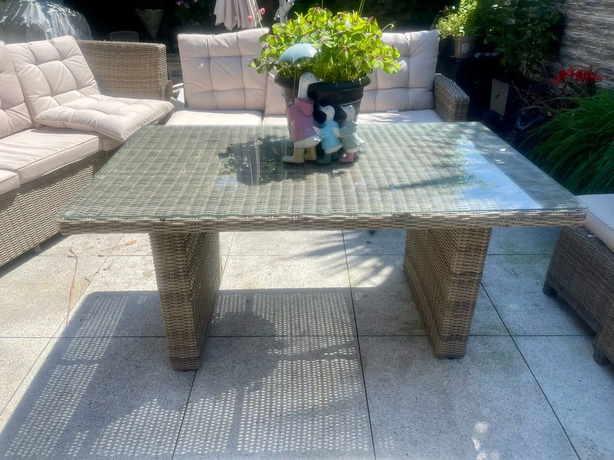 Geniune Rathwood  Rattan Glass Top Table - Image 2