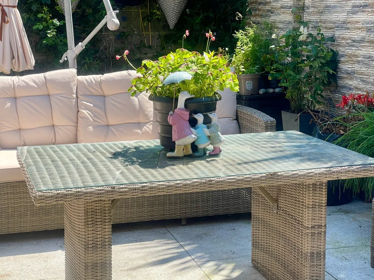 Geniune Rathwood  Rattan Glass Top Table - Image 3