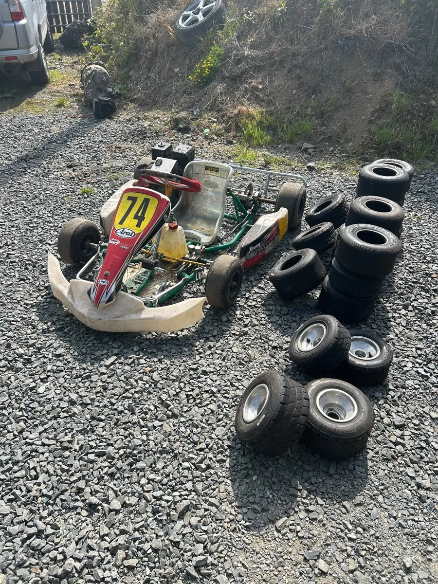 Go cart in excellent condition spare rims tyres - Image 1