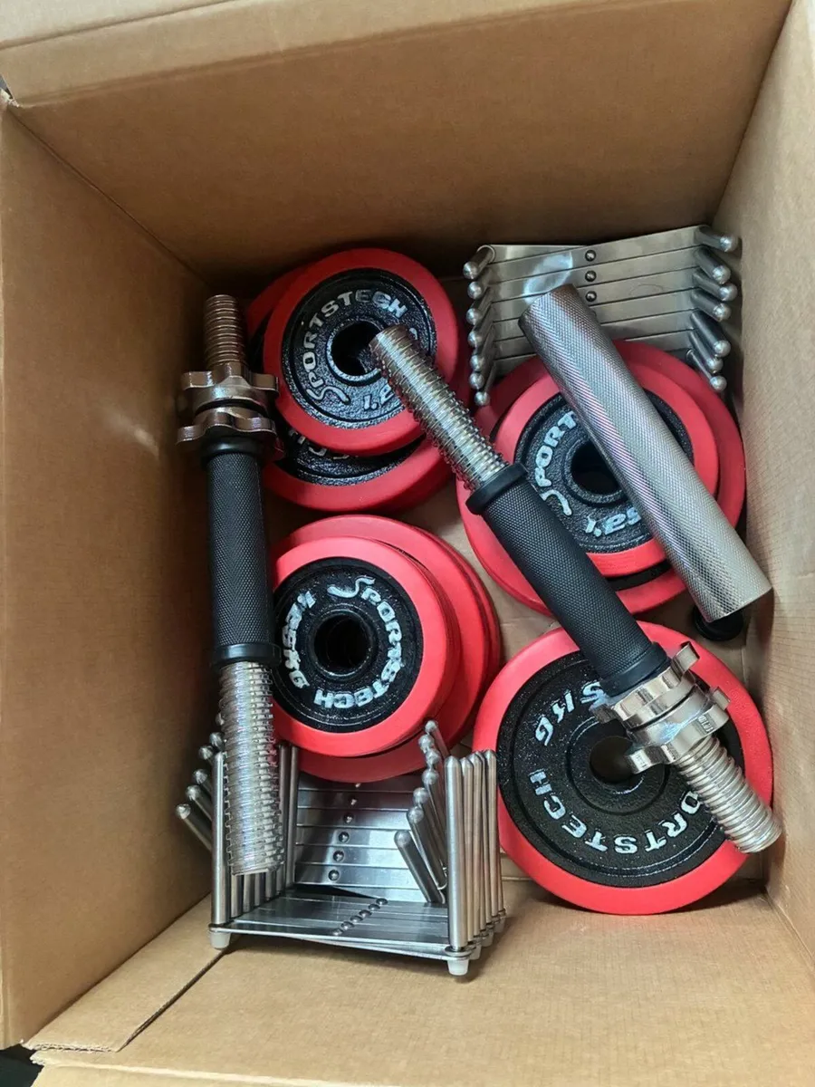 25kg Cast Iron Adjustable Dumbbells Weight Set - Image 1
