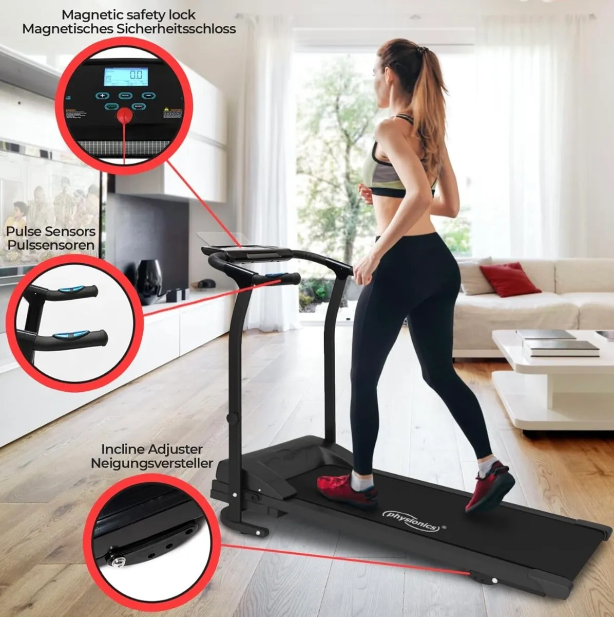 Physionics Foldable Treadmill LFBD01 - Image 4