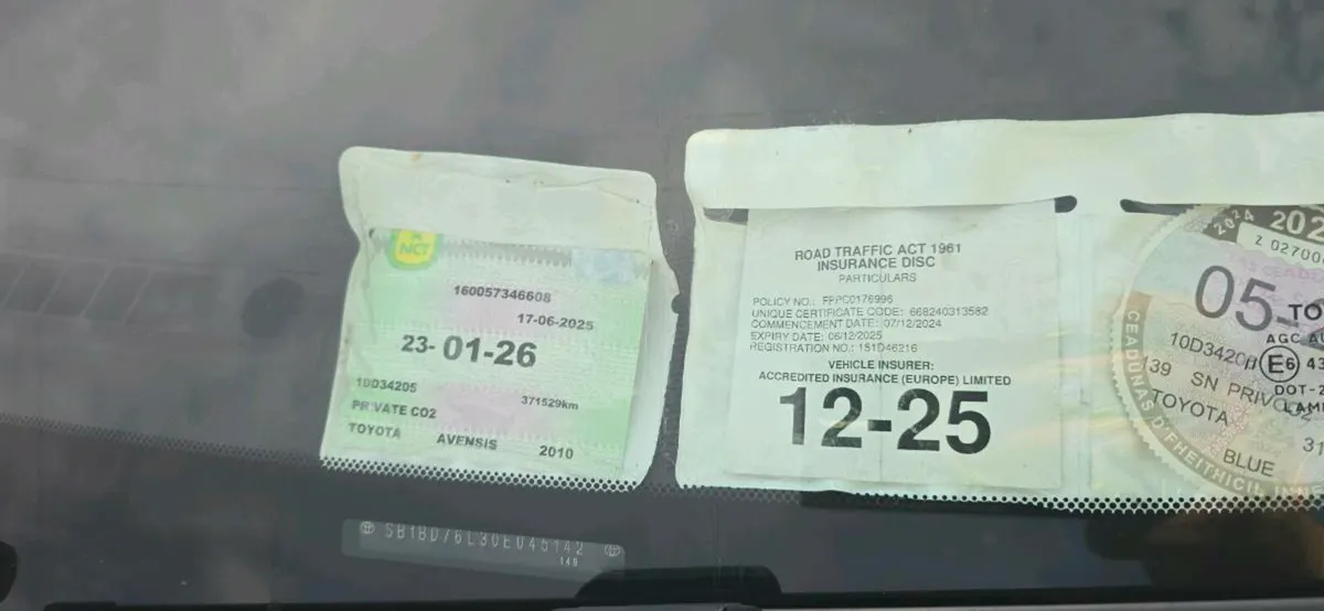 Toyota avensis 2010 new nct 1 26 diesel - Image 3