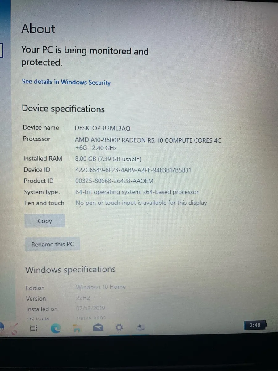 Lenovo A10 processor win 10 - Image 4