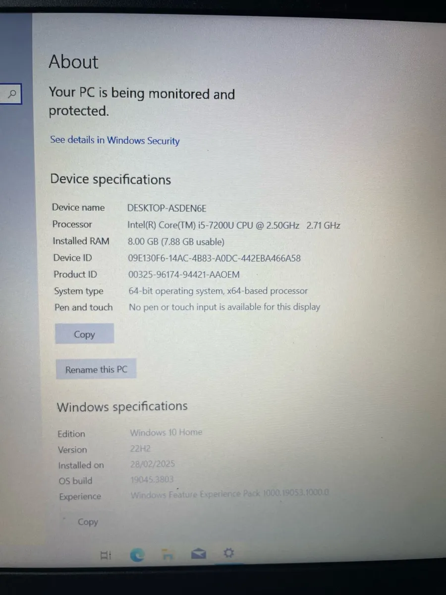 Lenovo laptop i5 8gb 256 win 10 - Image 4