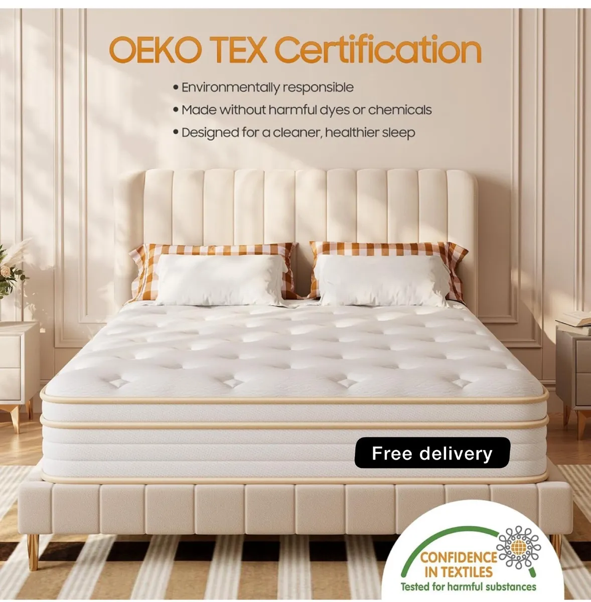 King Mattress, 10 Inch Orthopedic Hybrid Memory Fo - Image 1