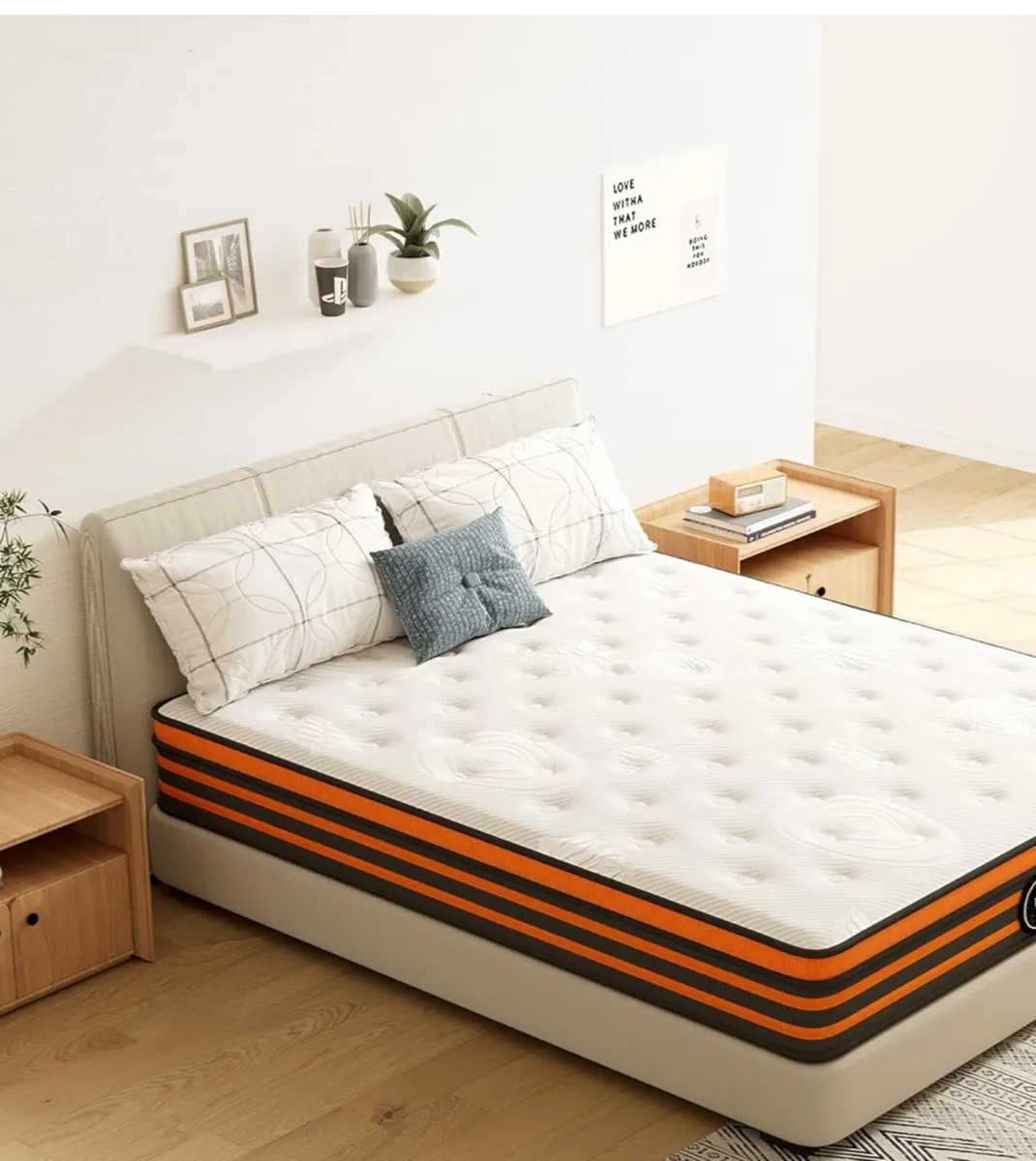 5FT King Size Mattress,10 Inch Medium Firm Gel Mem - Image 4