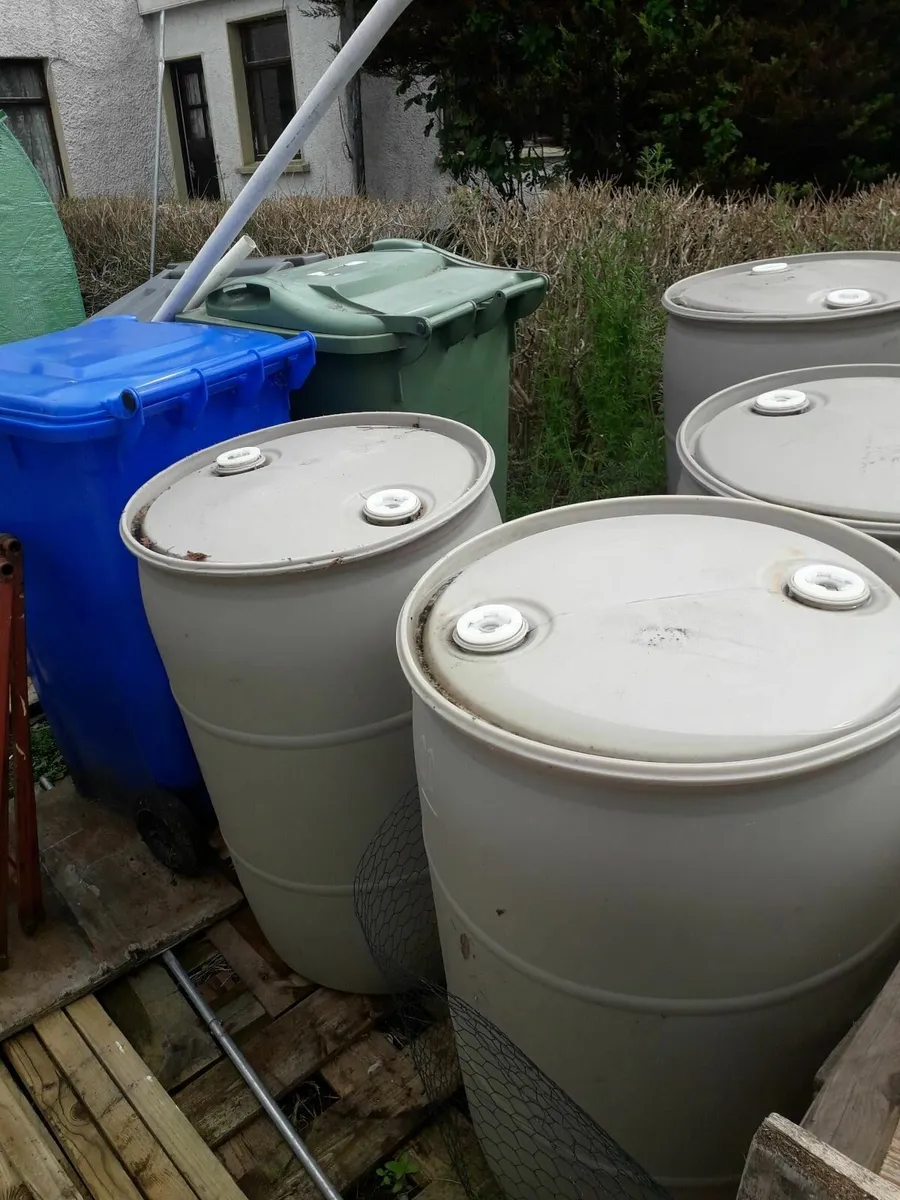 two plastic barrels 220ltr very clean - Image 2