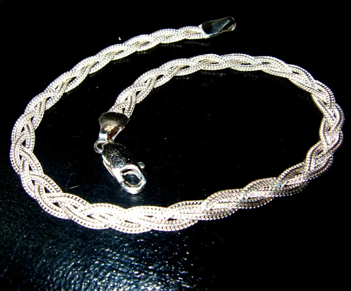 Vintage White Gold 'Weave' Bracelet - Image 3