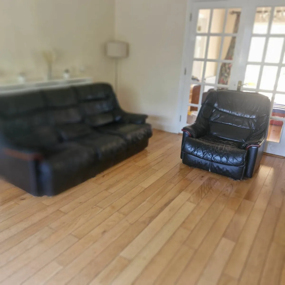 leather couch and armchair - Image 2