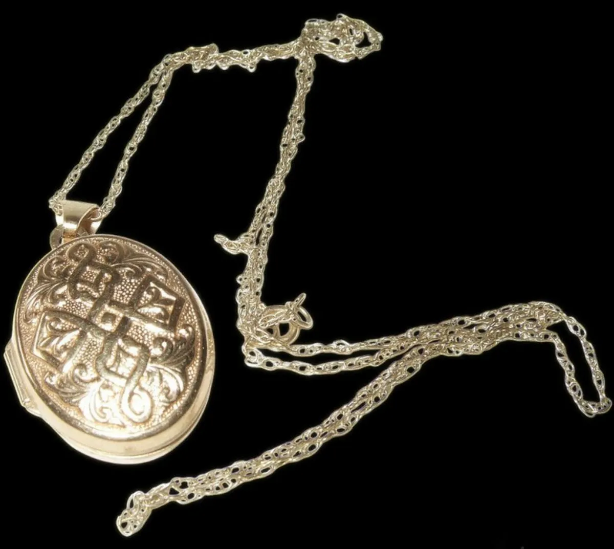 Vintage Hallmarked 9ct Yellow Gold Locket & Chain - Image 3
