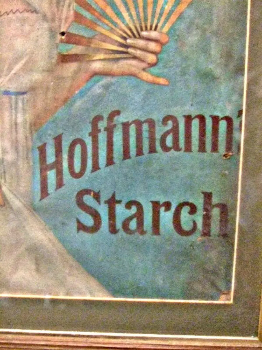 Large Vintage Framed Hoffman Starch Advertisement - Image 4