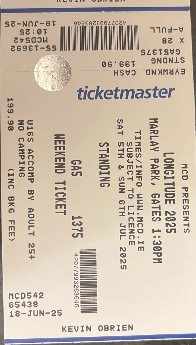 2 x Longitude Weekend Tickets - Image 2