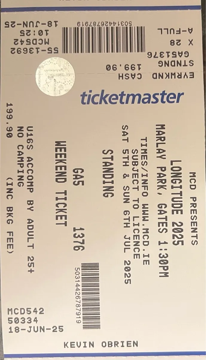 2 x Longitude Weekend Tickets - Image 3