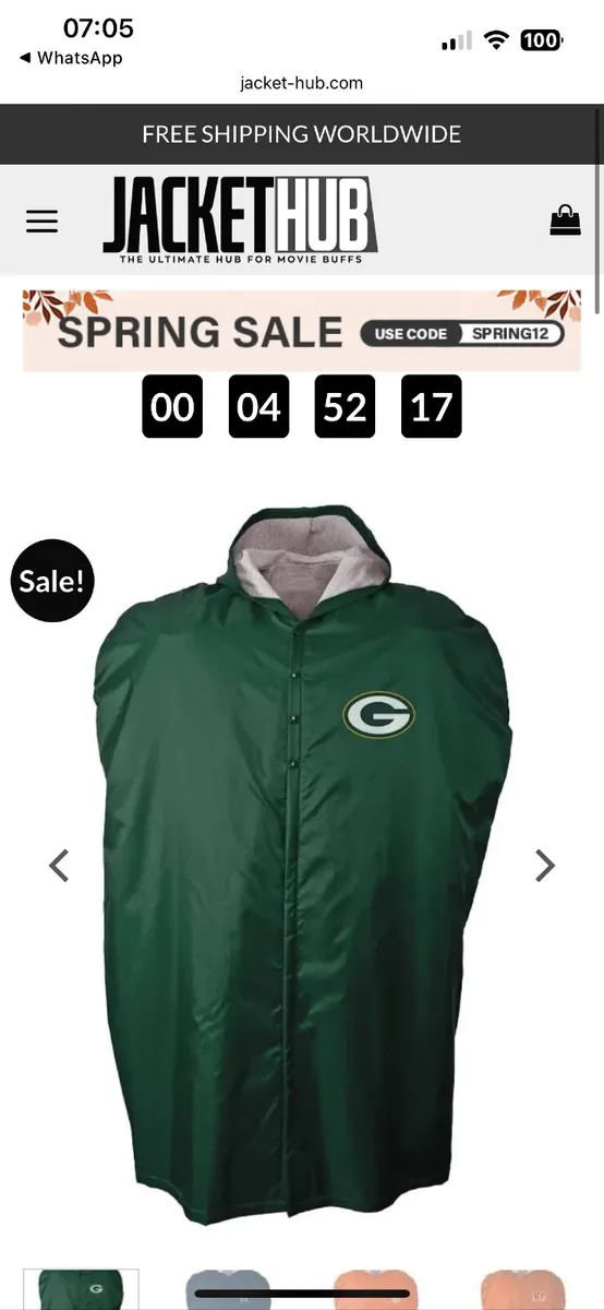 NFL Cape Coat sideline Jacket - Image 1